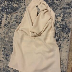 Elegant Cream Halter Top